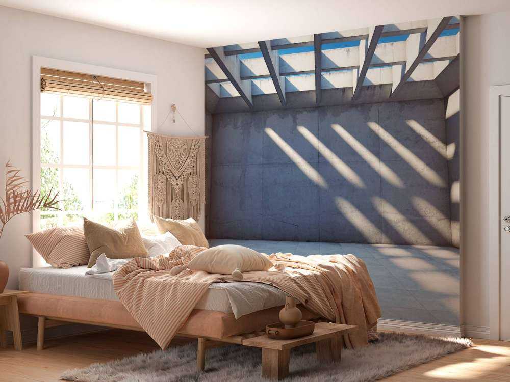 Pusta przestrzeń z otwartym dachem