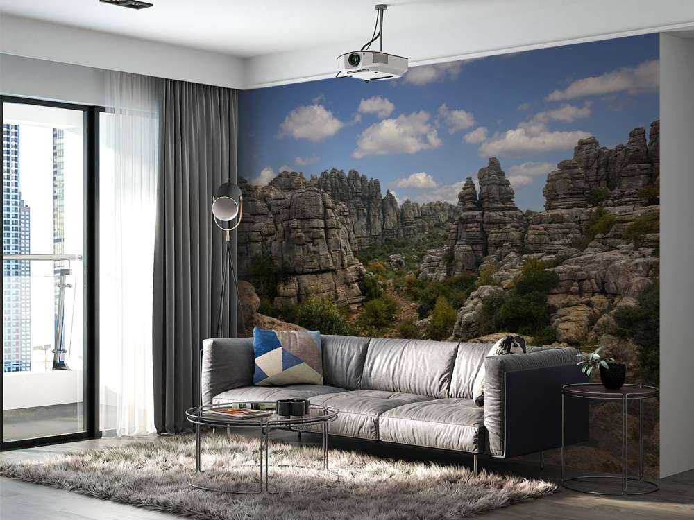 Skały z błękitnym niebem