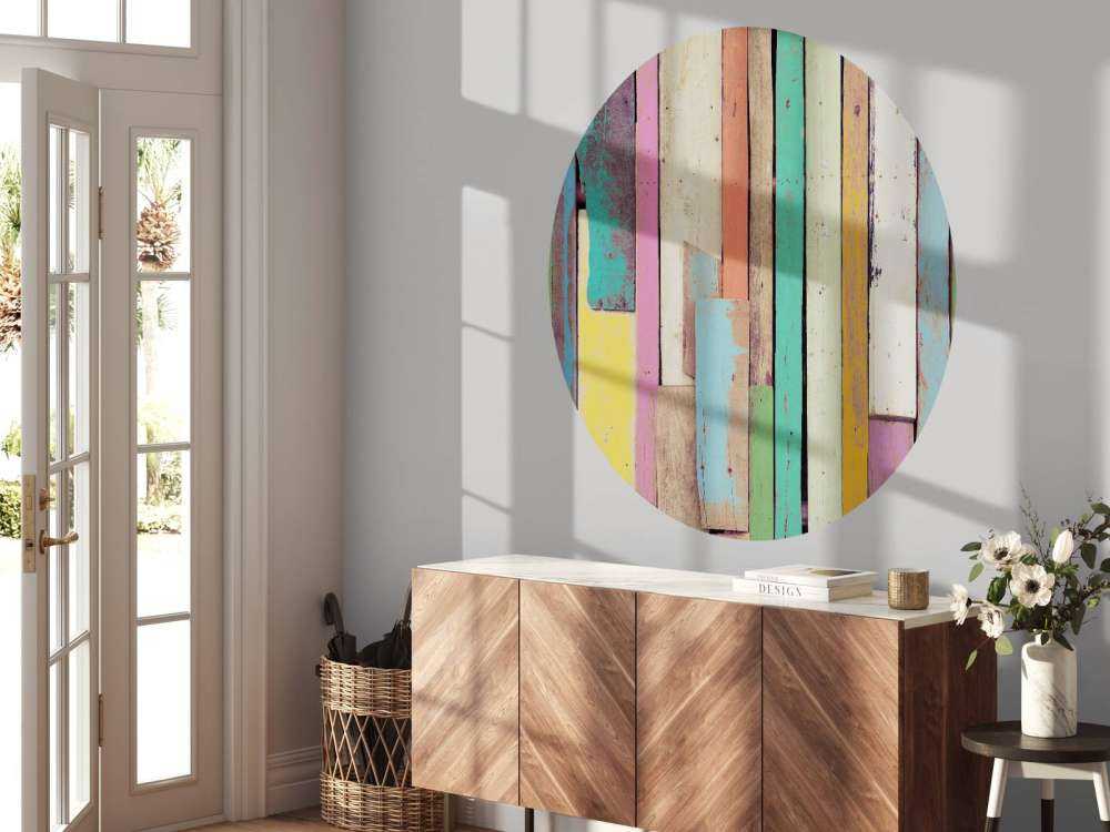 Kolorowe drewno wyburzeniowe