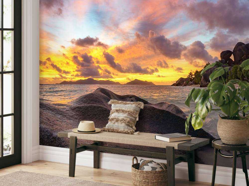 Zachód słońca na tropikalnej plaży