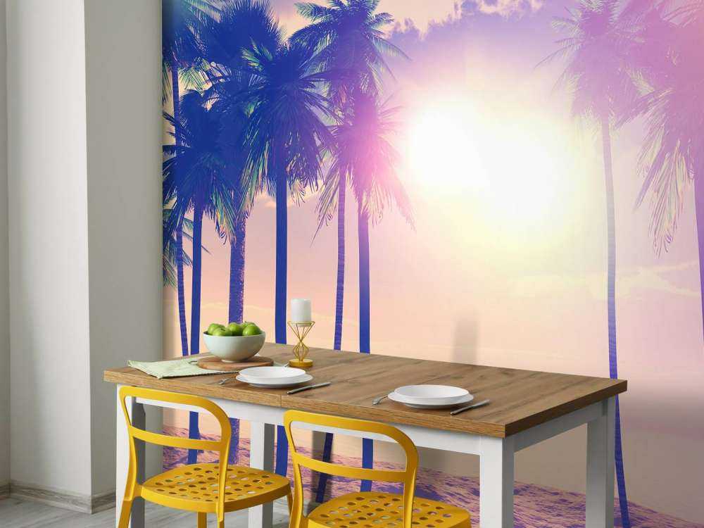 Vintage palmy i ocean