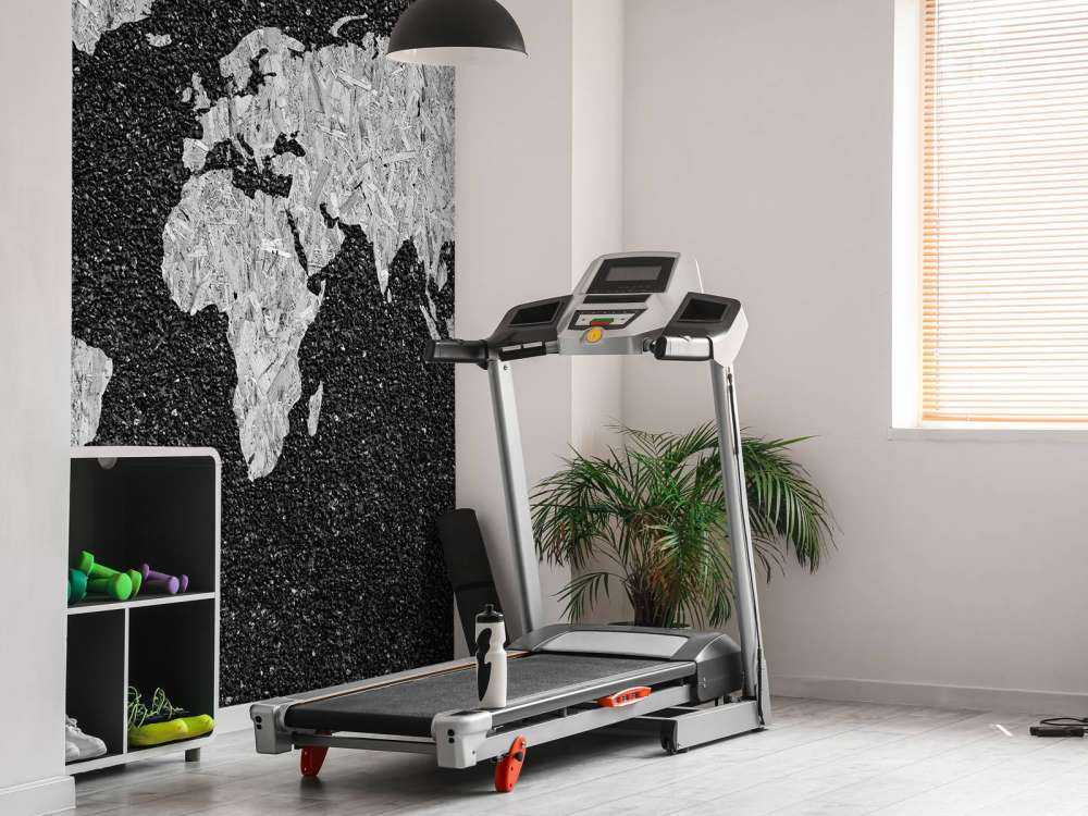 Biała mapa świata na czarnym tle