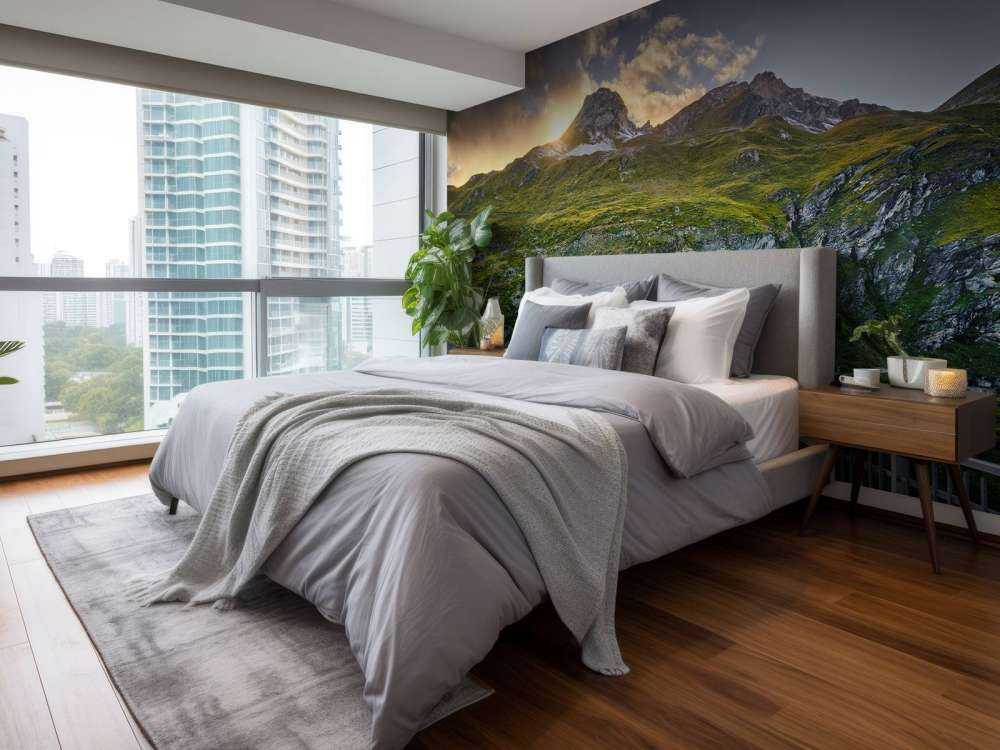 Zachód słońca nad zbiornikiem wodnym