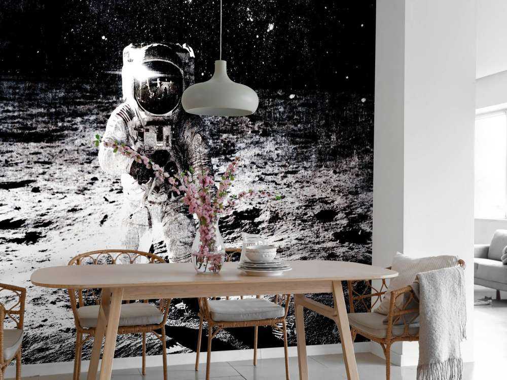 Astronauta w stylu vintage