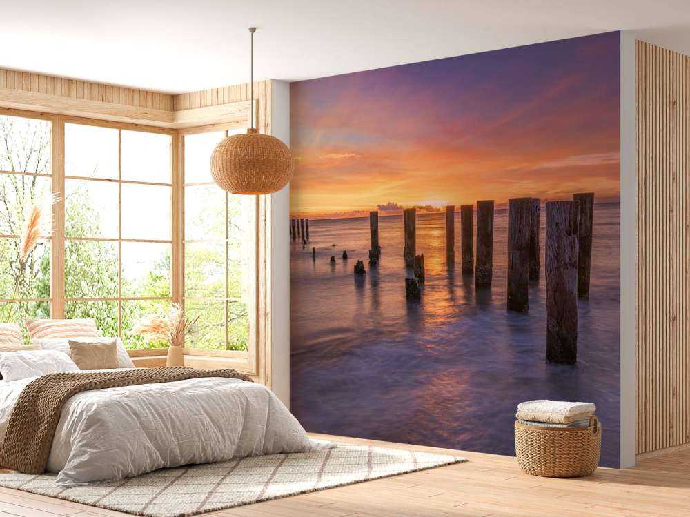 Pomarańczowo-fioletowe morze