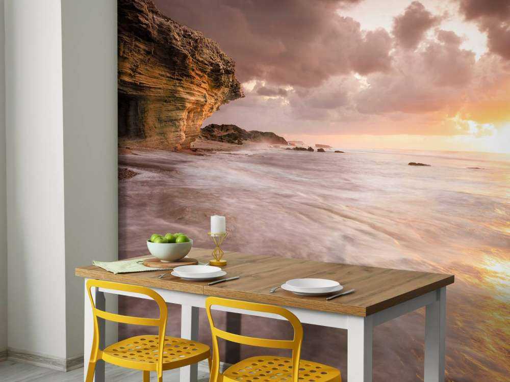 Zachód słońca w skałach