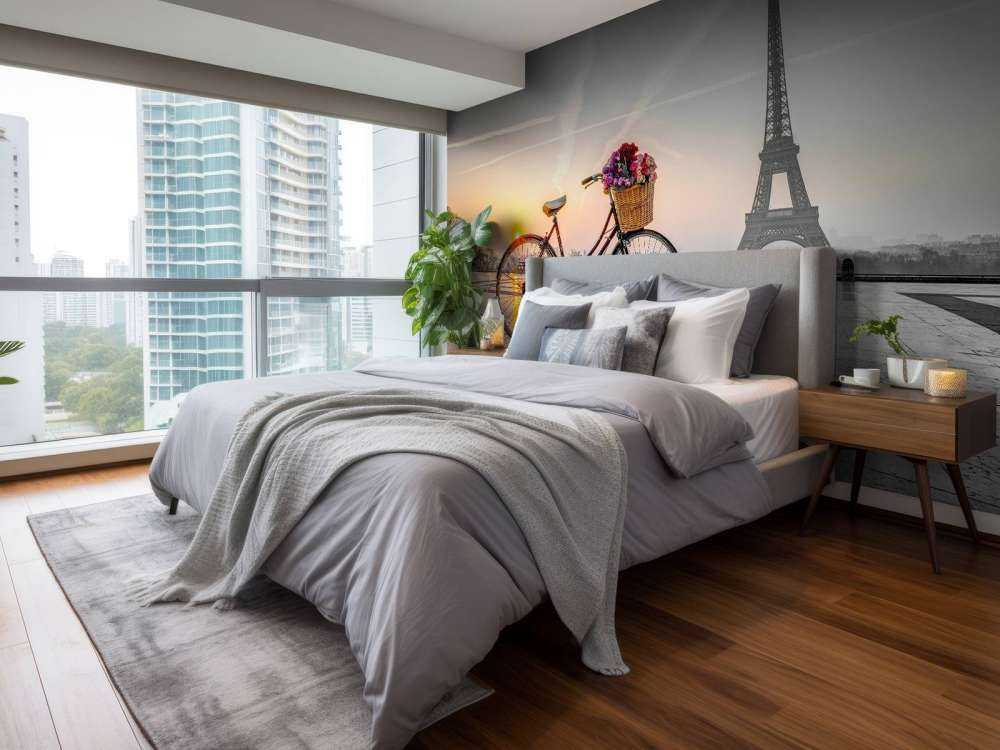 Zachód słońca na wieży Eiffla