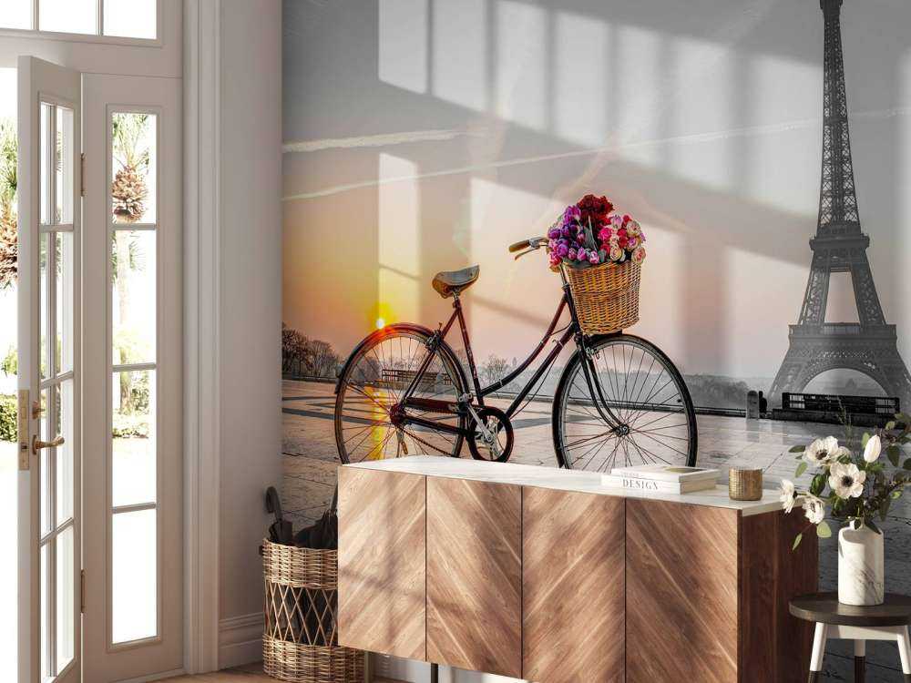 Zachód słońca na wieży Eiffla