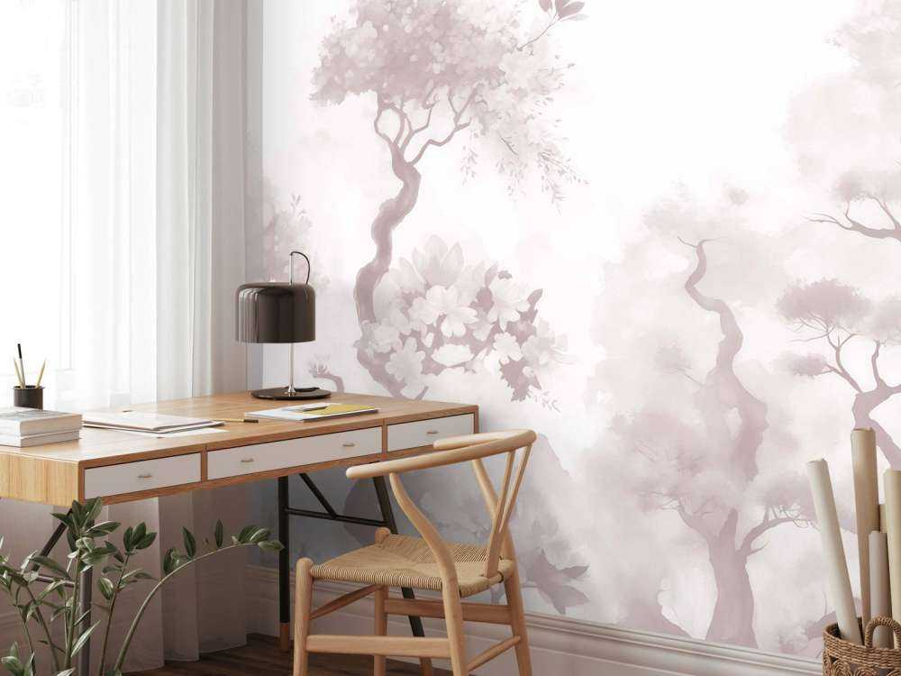 Kwitnące drzewa Niebieskie