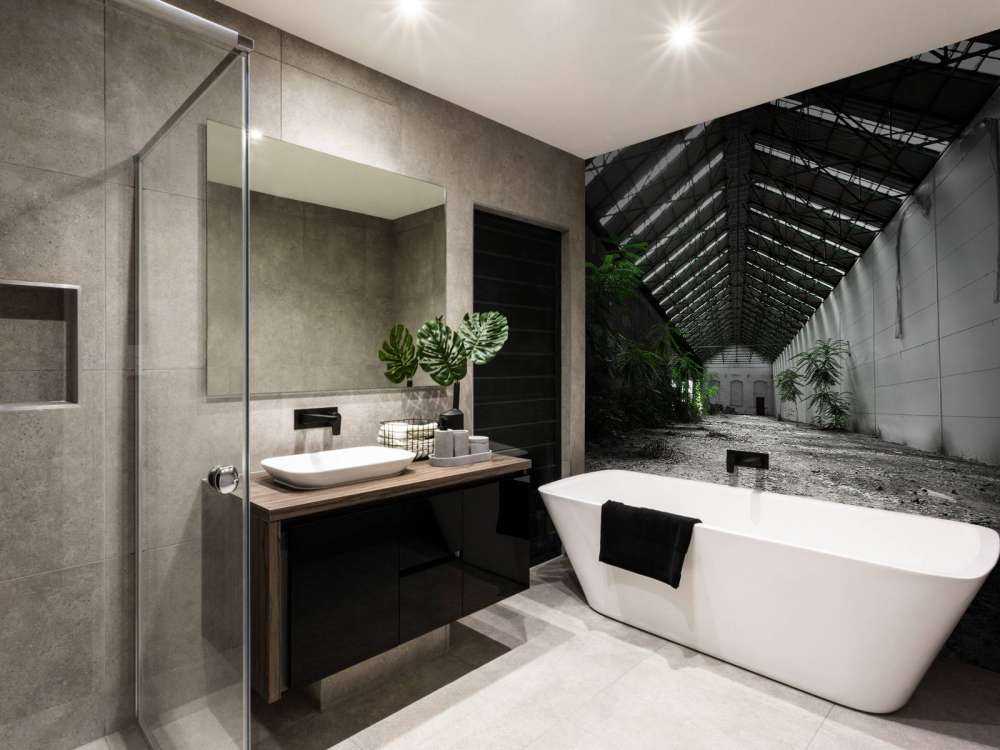 Hala przemysłowa z roślinami