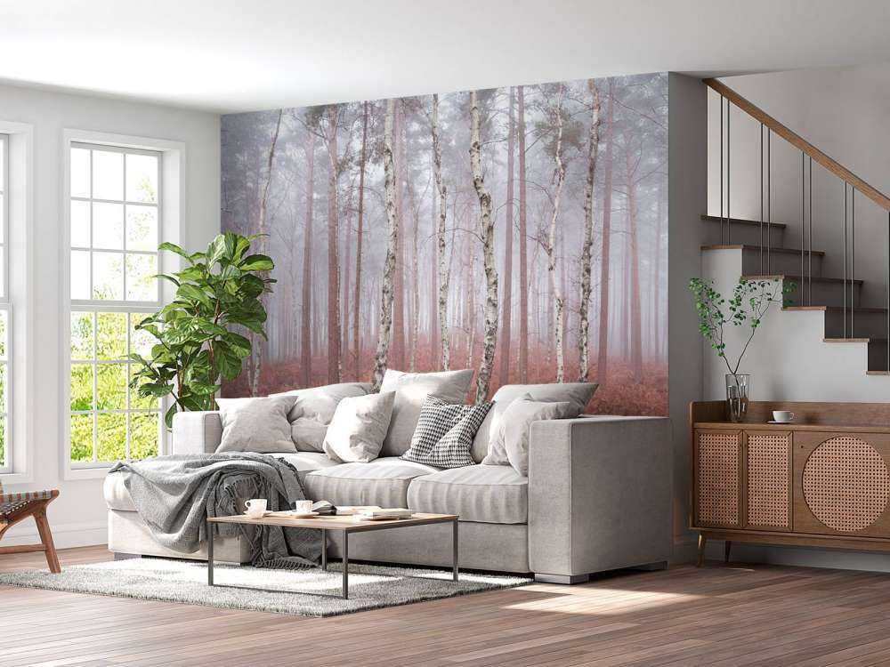 Opuszczony, mglisty las