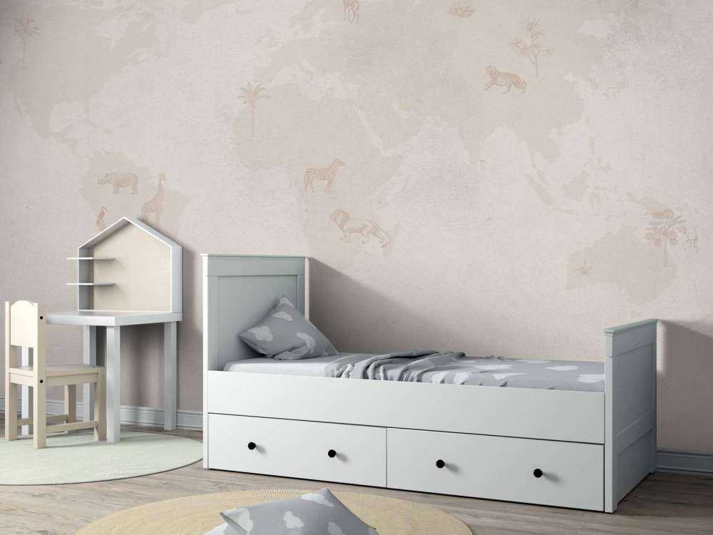 Mapa świata szkic taupe