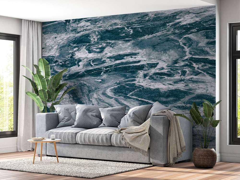 Niebieski abstrakcyjny marmur