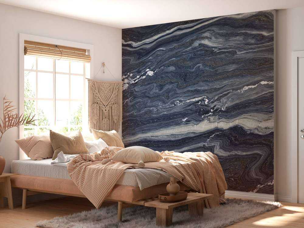 Niebieski i biały marmur