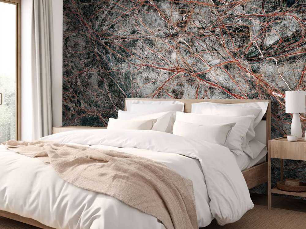 Szary marmur o pięknej strukturze