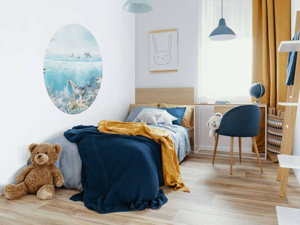 Krajobraz Oceaniczny ze Zwierzętami w Kolorze