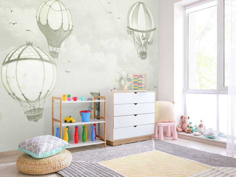 Balony na ogrzane powietrze w kolorze zielonym