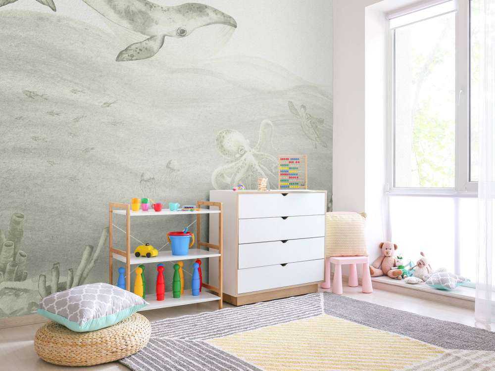 Podwodny świat w kolorze zielonym