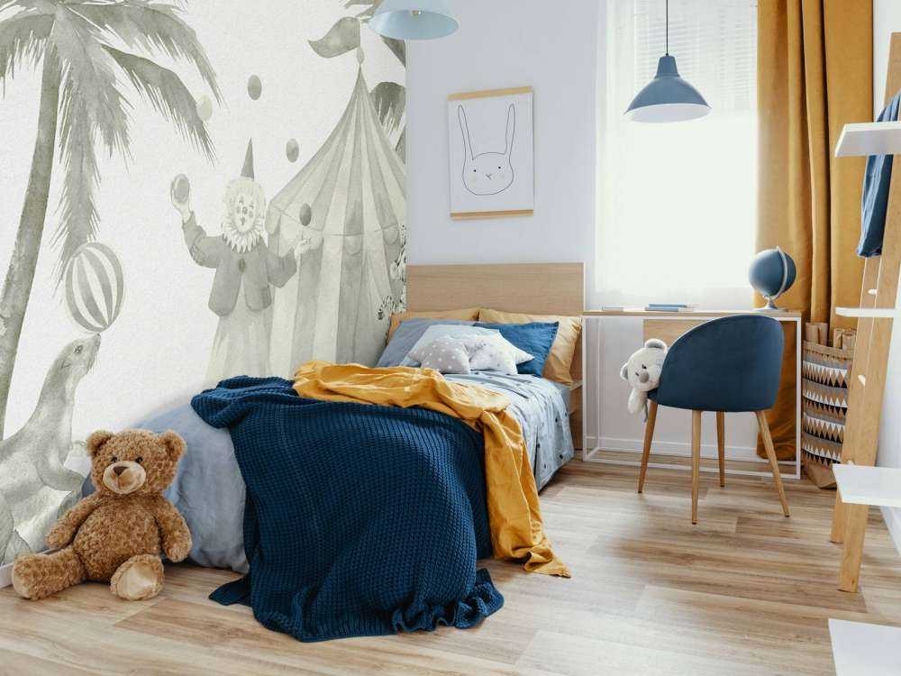 Wesołe zwierzęta cyrkowe w kolorze zielonym