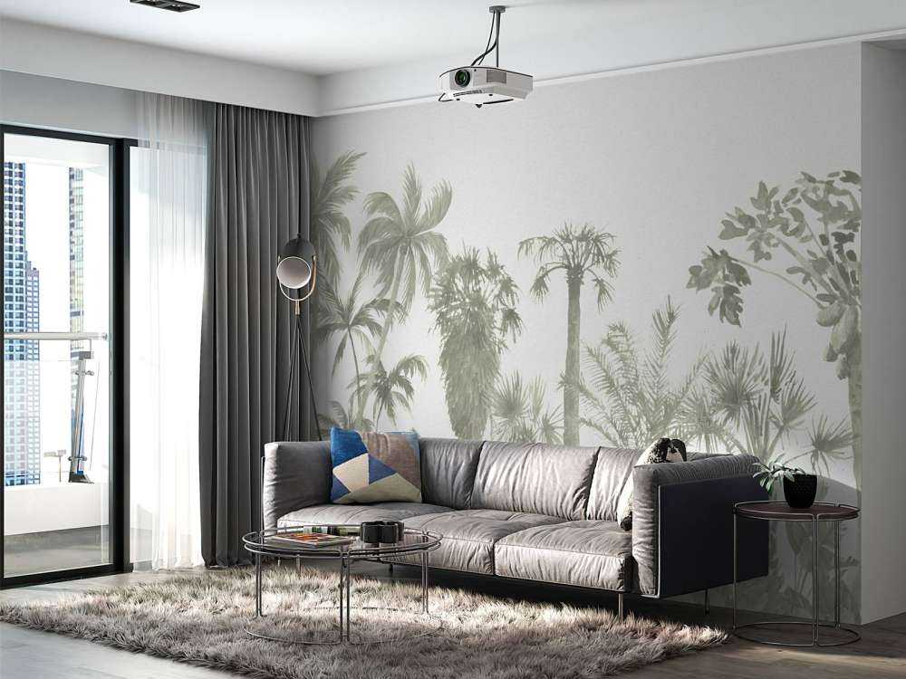 Motyw dżungli w kolorze zielonym