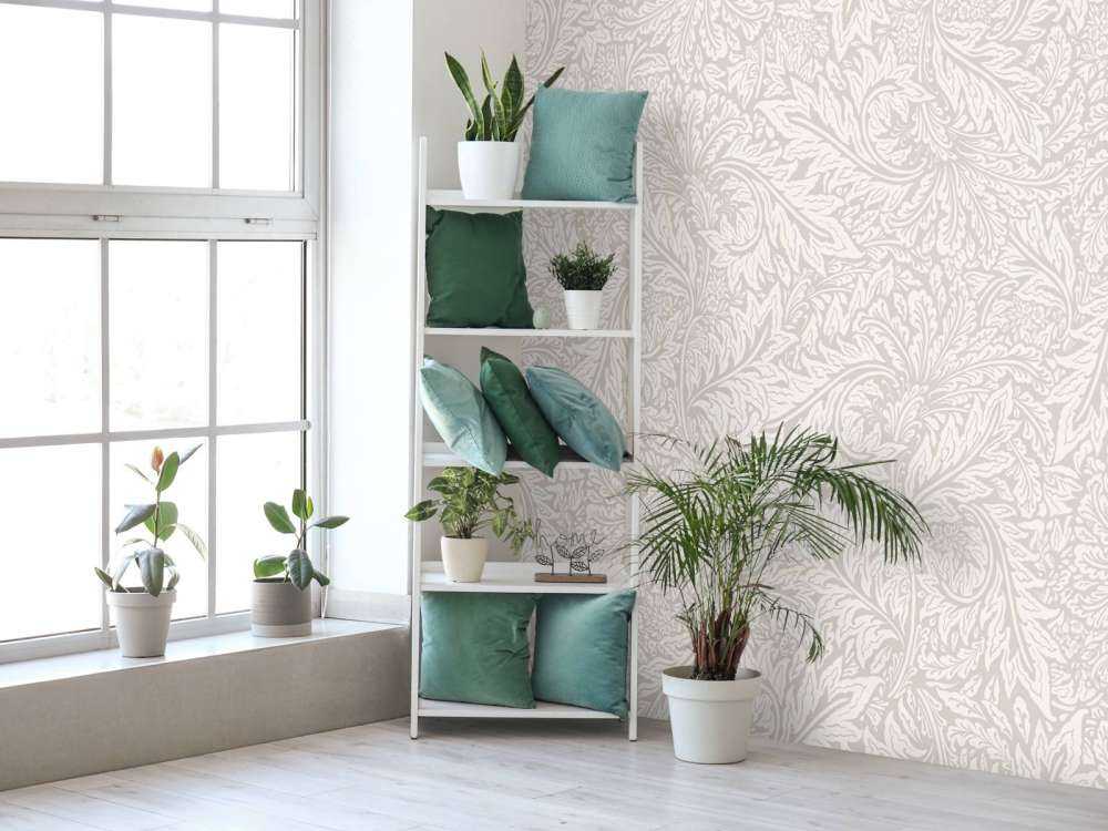 Morris Florals & Leaves - neutralny beżowy