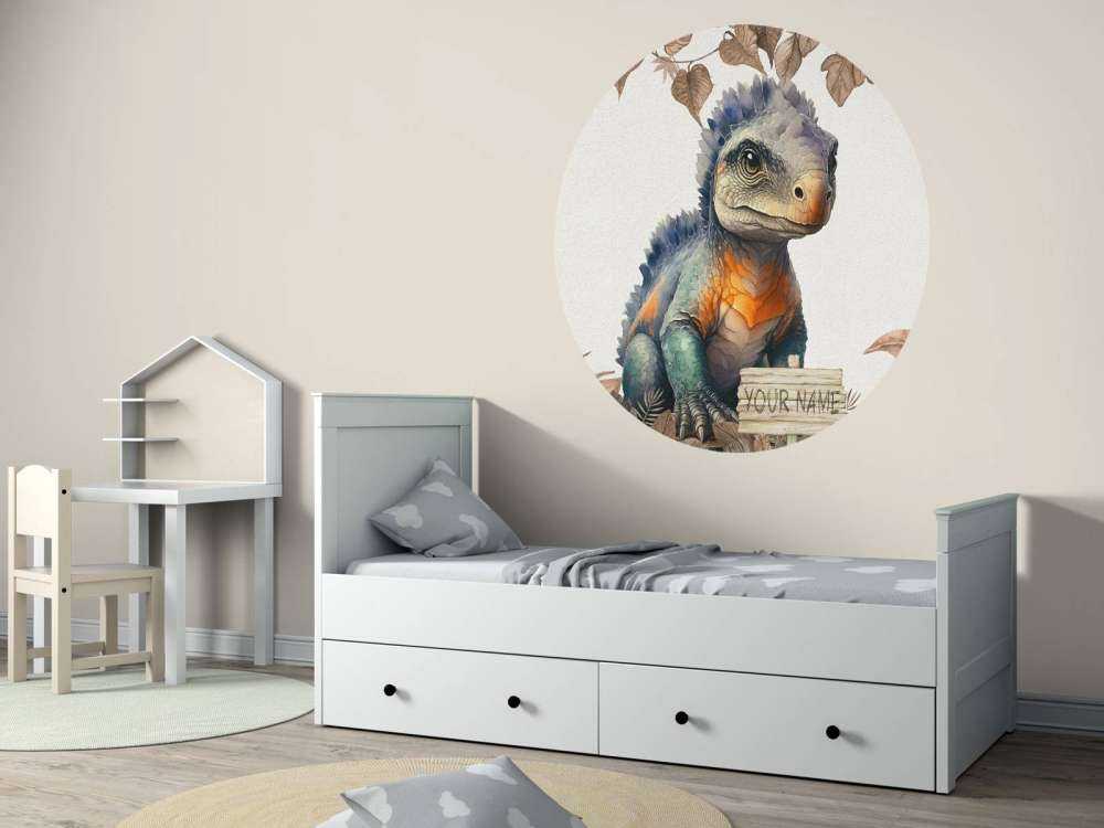 Młody ankylozaur w taupe dżungli