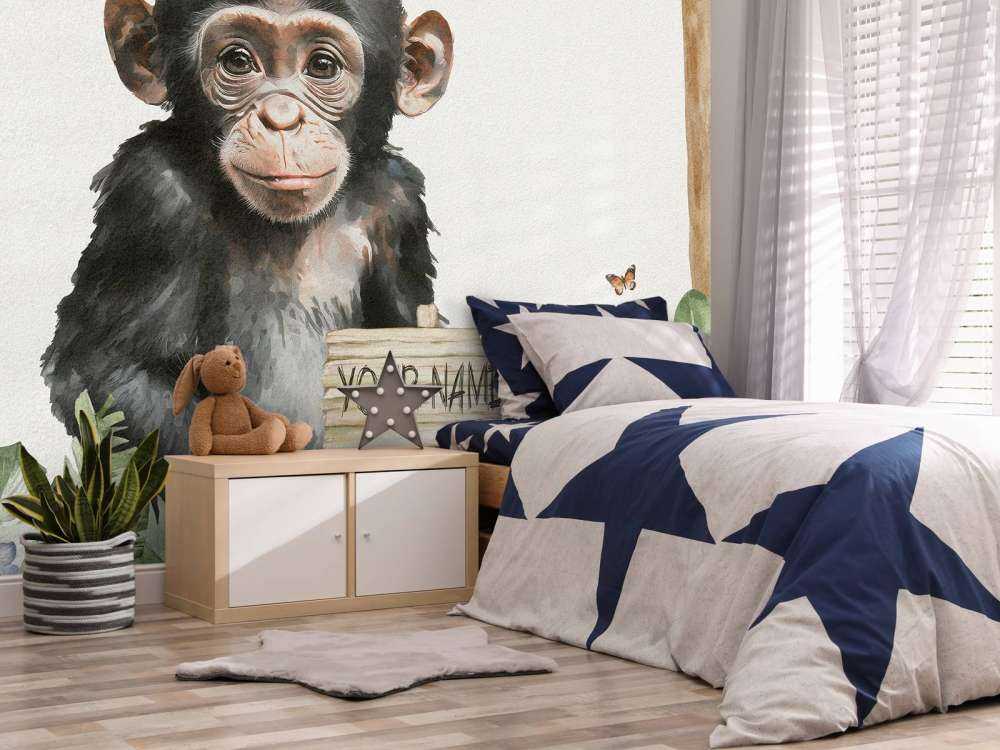 Mały szympans w dżungli