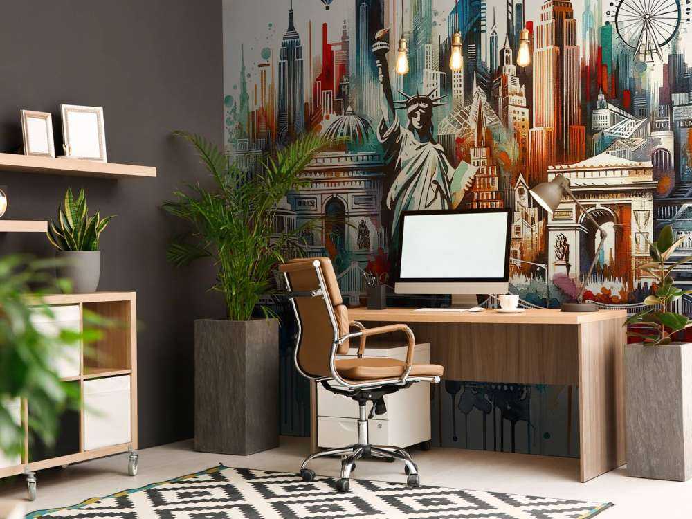 Abstract Watercolor New York