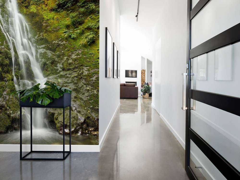 Wodospad z piękną zielenią 