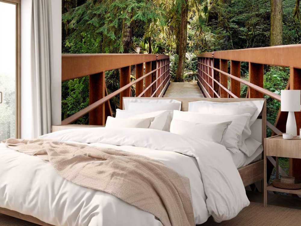 Rusty Bridge w lesie