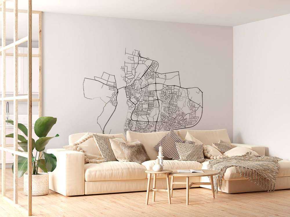 Mapa Zutphen, biała