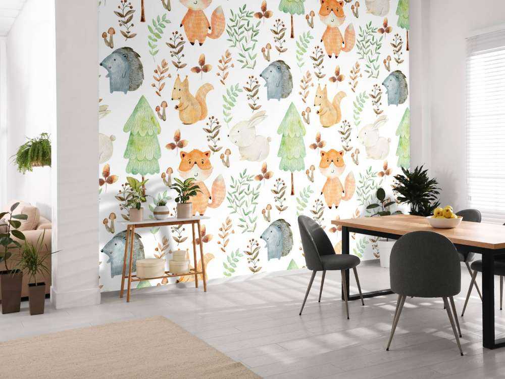 Akwarelowe zwierzęta leśne