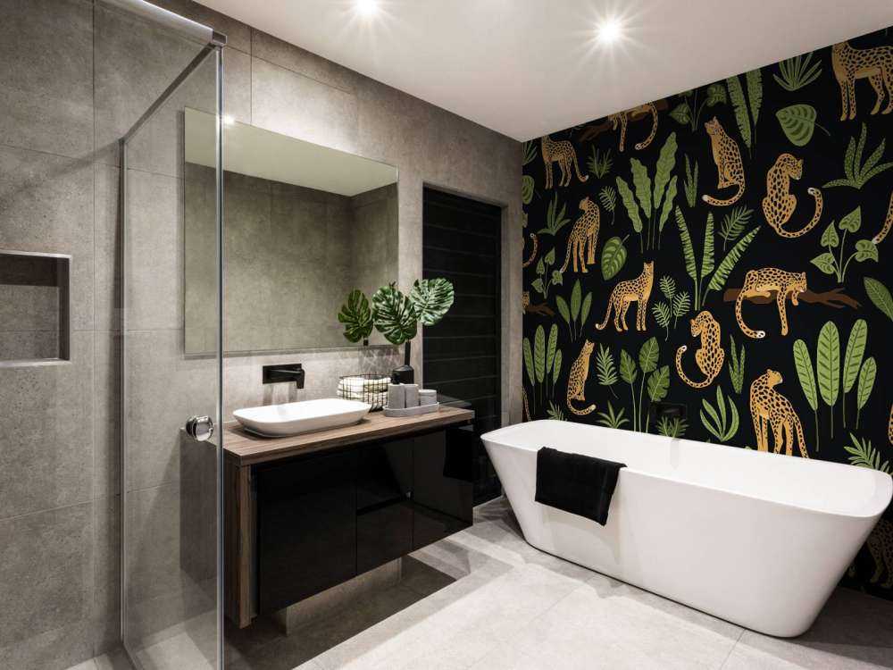 Wzór lamparta na czarnym tle