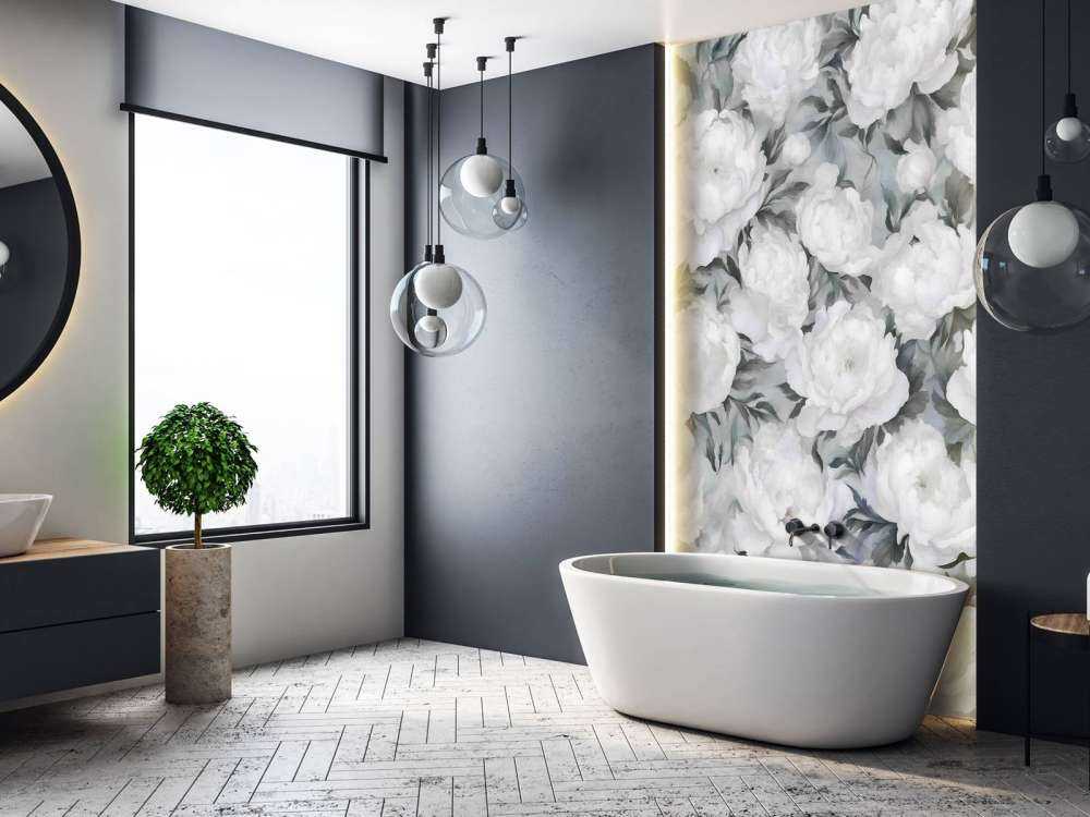 Ściana Peonii Niebieska