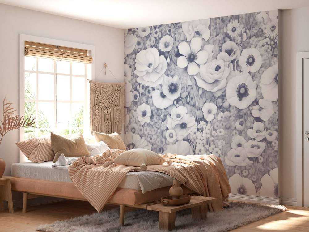 Poppy Tale Monochromatyczny Niebieski