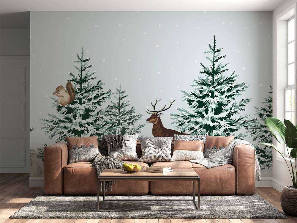 Radość mieszkańców zimowego lasu