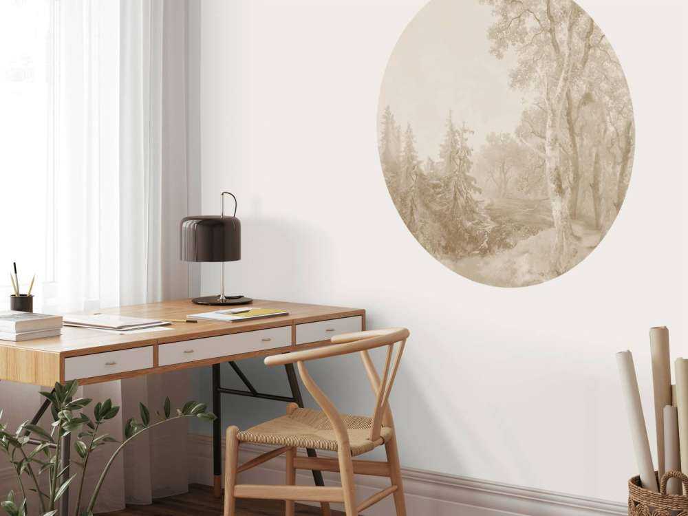 Krajobraz leśny beżowy #1