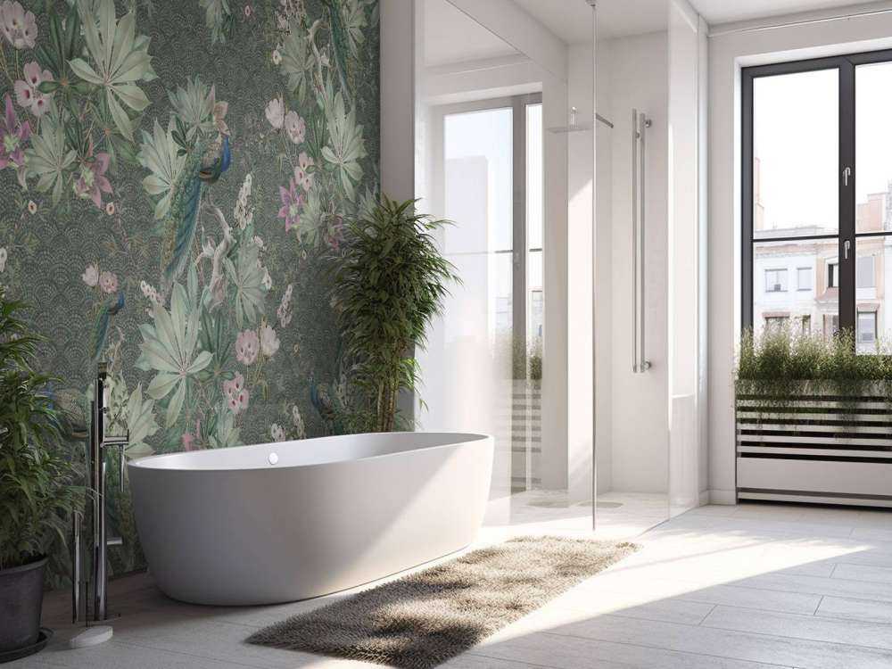 Pawie ogrodowe w stylu vintage - ciemnozielony