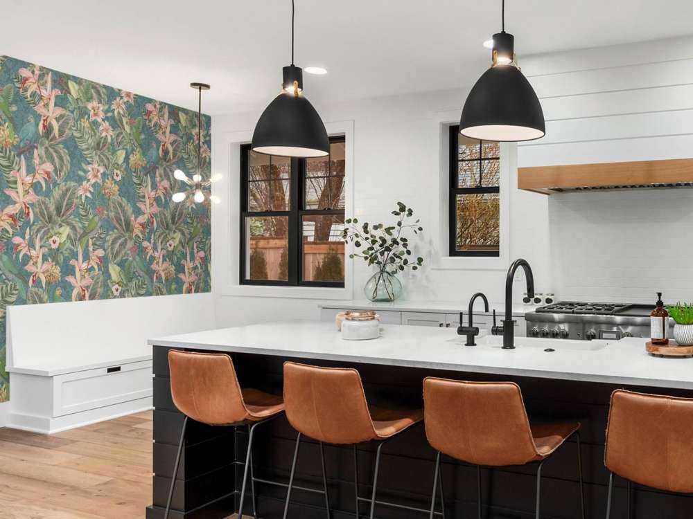 Ptaki i papugi z tropikalnej dżungli - turkusowy