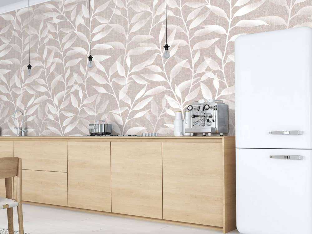 Liście pnące Japandi - beżowy