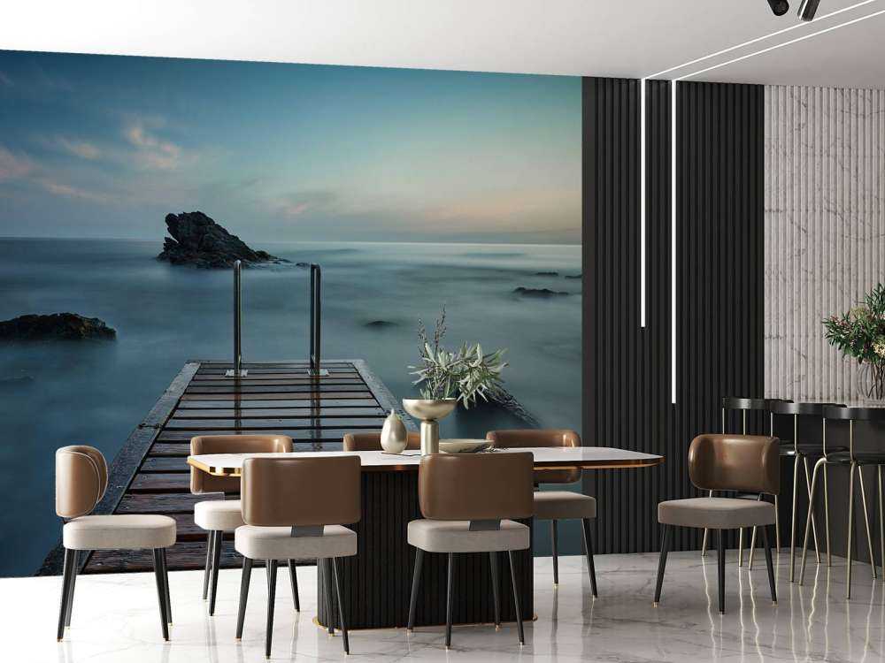 Drewniane molo nad morzem