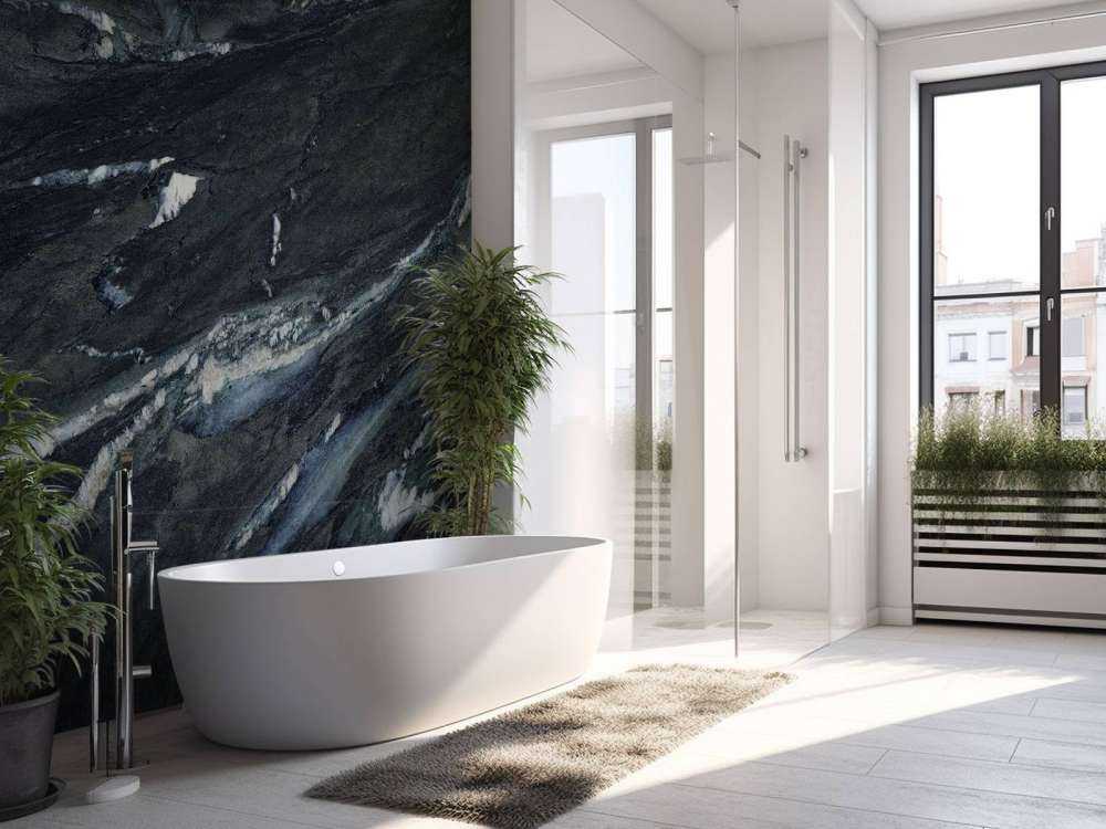 Zielono-niebieski marmur