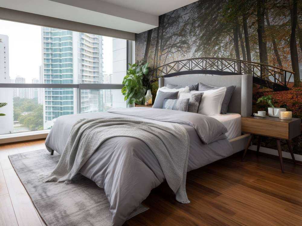 Mostek między drzewami