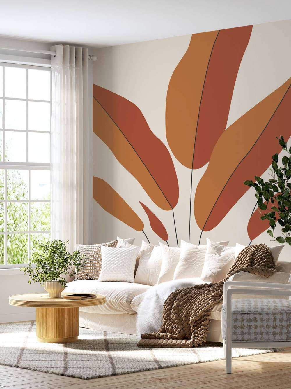 Minimalistyczna czerwona roślina