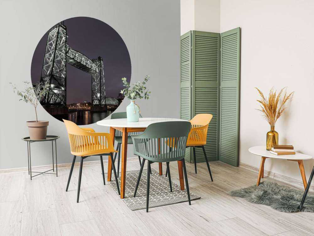 Dawny most kolejowy De Hef w Rotterdamie w kolorze 