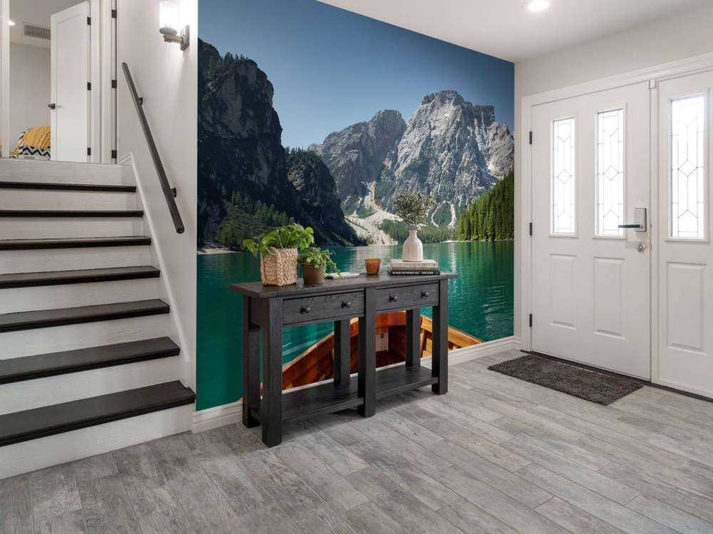 Lago di Braies z łodzi