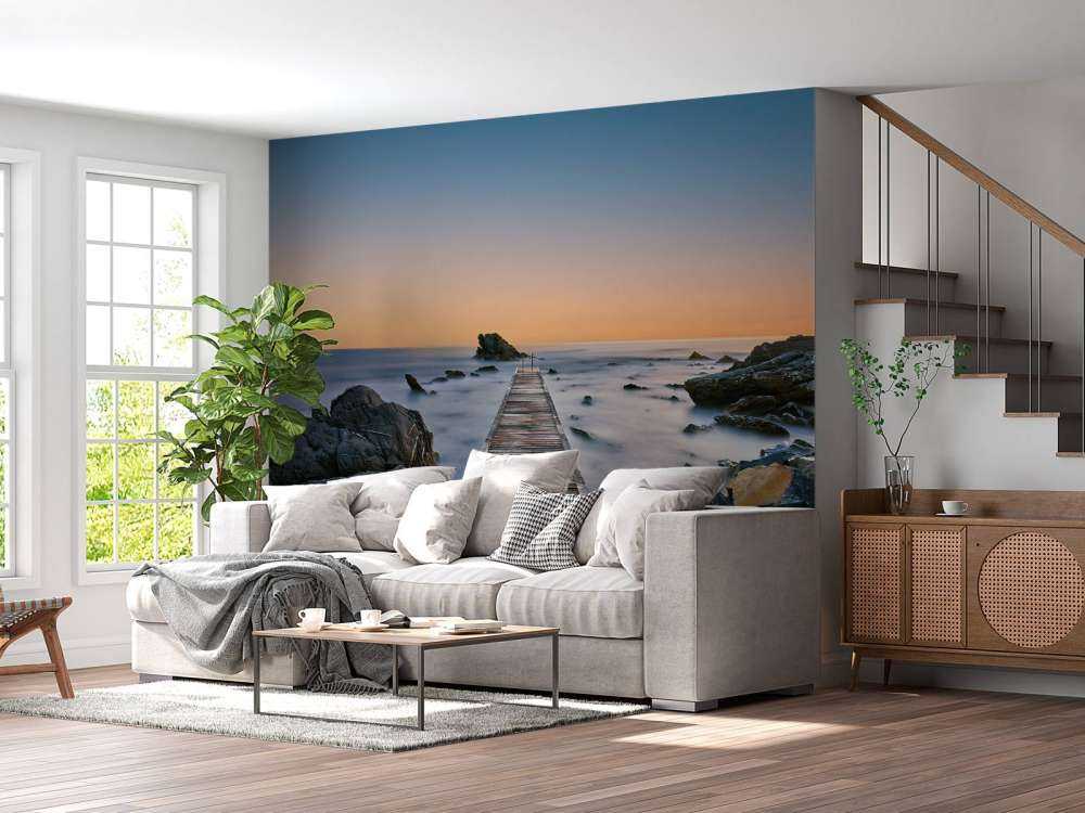 Nabrzeże na skalistym brzegu