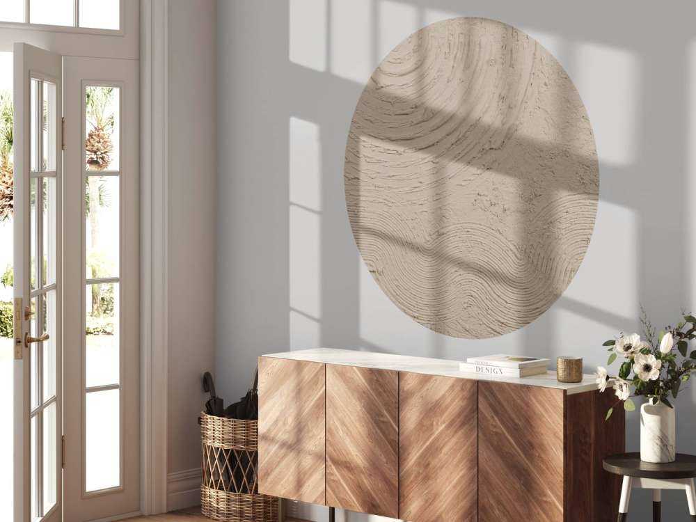 Organiczne kształty i linie w kolorze taupe