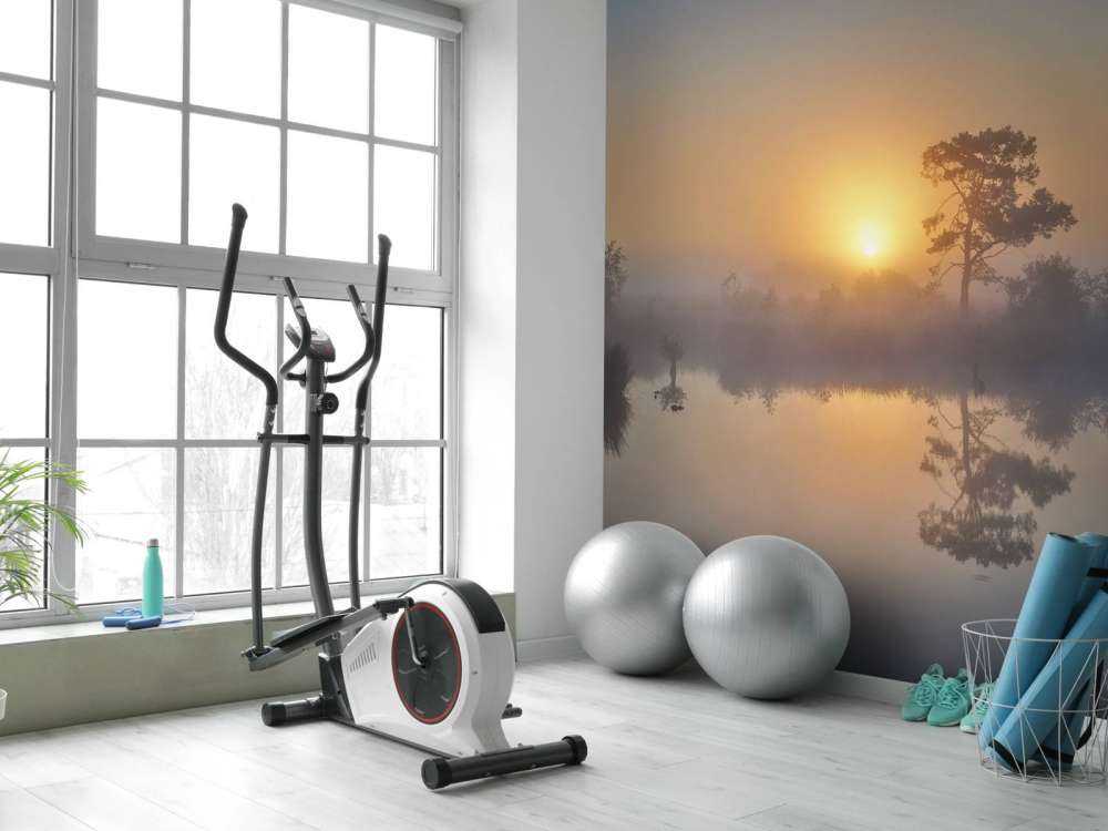 Mglisty wschód słońca