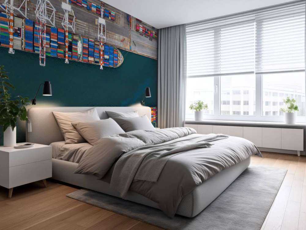 Kontenerowce z widokiem z góry